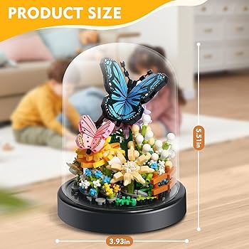 botanical☆ Amazon.com: ZQJKLE Flower Bouquet Butterfly Building Set